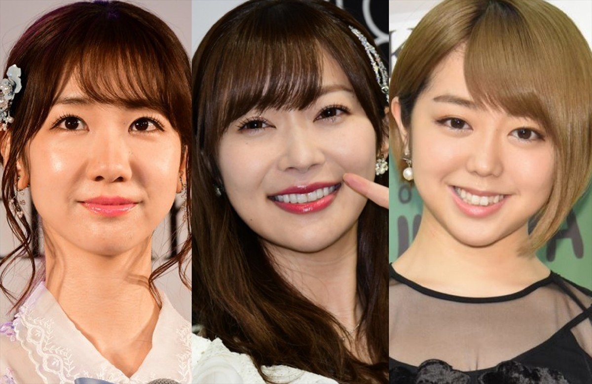 (左から)柏木由紀、指原莉乃、峯岸みなみ