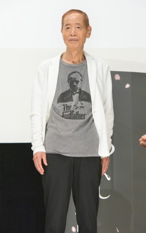 映画『みをつくし料理帖』完成披露試写会に登場した角川春樹監督