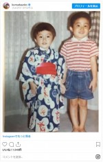 35年前の熊田曜子　浴衣姿で兄と写す写真　※「熊田曜子」インスタグラム