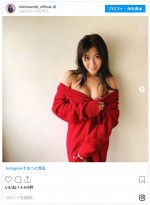 ダイエットで46.5kgになった西野未姫のセクシーなオフショット　※「西野未姫」インスタグラム