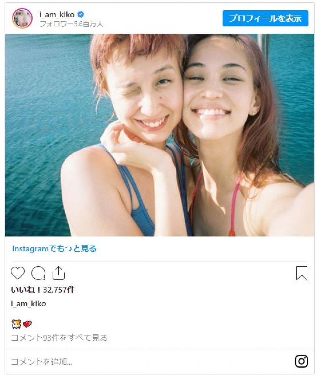 水原希子＆佑果、“姉妹水着ショット”に「素敵すぎ」「最強」と反響