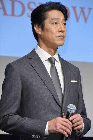 映画『望み』舞台あいさつ中継付き完成披露試写会に出席した堤真一