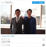 霜降り・粗品、織田裕二に“大緊張”しながらスーツポーズ　※ドラマ『SUITS／スーツ2』公式インスタグラム