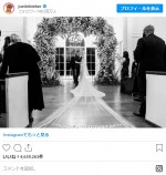 記念日に結婚式の写真を投稿　※「ジャスティン・ビーバー」インスタグラム