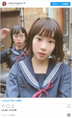 【写真】重盛さと美、32歳のセーラー服姿に反響　「まだまだ現役女学生」「永遠の少女」