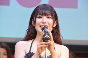 「ミスFLASH2021選考オーディション ファイナリストお披露目」発表会見に出席した高橋みお（セミファイナル総合4位）