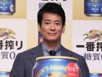 日本初のビール！「キリン一番搾り 糖質ゼロ」発売記念イベントに登場した唐沢寿明