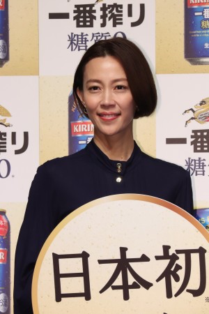 日本初のビール！「キリン一番搾り 糖質ゼロ」発売記念イベントに登場した木村佳乃