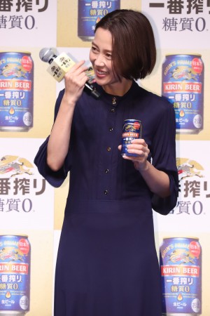 日本初のビール！「キリン一番搾り 糖質ゼロ」発売記念イベントに登場した木村佳乃