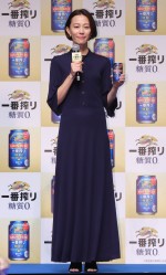 日本初のビール！「キリン一番搾り 糖質ゼロ」発売記念イベントに登場した木村佳乃