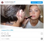 首の後ろの新タトゥーに注目集まる　※「ブルックリン・ベッカム」インスタグラム