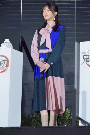 『劇場版「鬼滅の刃」無限列車編』東京スカイツリー点灯イベントに登場した鬼頭明里