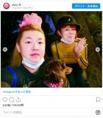 すっぴんが激似のぺえ＆藤原史織　※「ぺえ」インスタグラム