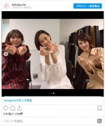 木村佳乃、仲里依紗、吉田羊がキュートな“指ハート” ※ドラマ『恋する母たち』公式インスタグラム