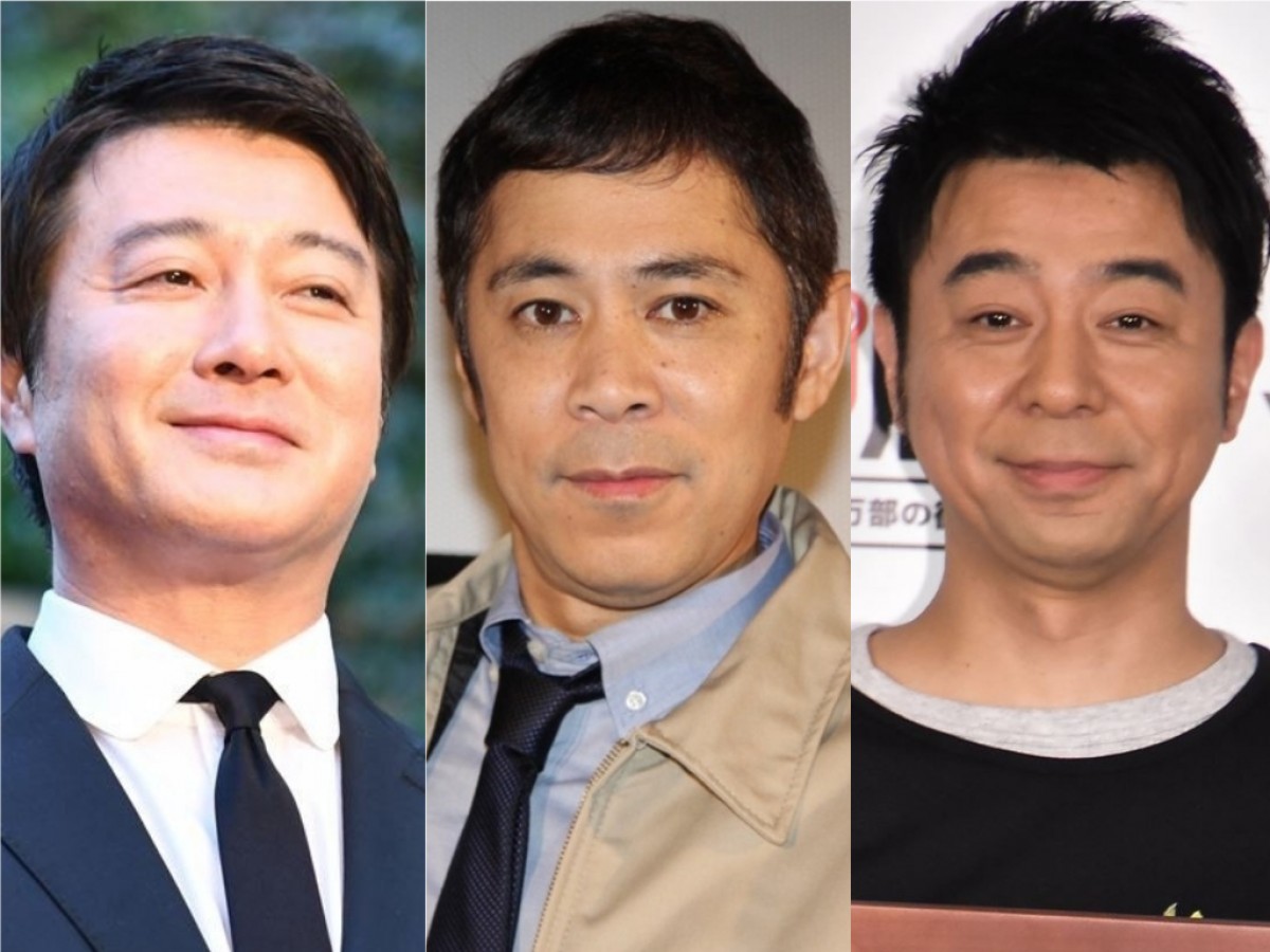 （左から）加藤浩次、岡村隆史、有野晋哉