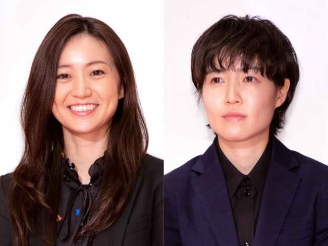 ドラマ『七人の秘書』で共演中の（左から）大島優子、シム・ウンギョン