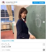 川口葵、キュートな制服姿　※「川口葵」インスタグラム