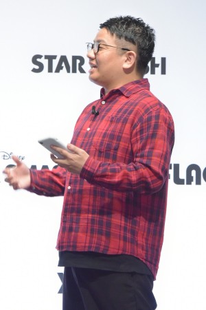 ディズニー新作ゲーム『STAR SMASH』発表会に登場したミキ・昴生