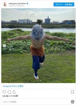 嘴平伊之助のコスプレを披露したなかやまきんに君 ※「なかやまきんに君」インスタグラム