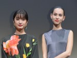 第33回東京国際映画祭 特別招待作品『あのこは貴族』舞台あいさつに登場した（左から）門脇麦、水原希子