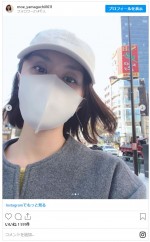 山口もえ、独特の外はねヘア公開　※「山口もえ」インスタグラム