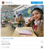 ゆきぽよ、朝日奈央、ミキの制服ショット　※「ゆきぽよ」インスタグラム