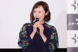 映画『家なき子 希望の歌声』公開前トークイベントに登場した山口もえ