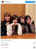AKB48の9期生4人！（左から）山内鈴蘭、島崎遥香、大場美奈、永尾まりや　※「島崎遥香」インスタグラム