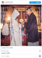 おのののか、白無垢姿での神前式の模様　※「おのののか」インスタグラム