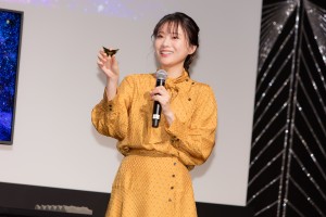 重盛さと美、「高級シャンパン“ANGEL CHAMPAGNE”ARアプリ」誕生記念記者発表会に登場