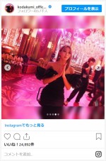 倖田來未、『FNS歌謡祭』美ドレスオフショット　※「倖田來未」インスタグラム