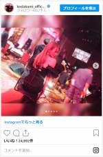 倖田來未、『FNS歌謡祭』美ドレスオフショット　※「倖田來未」インスタグラム