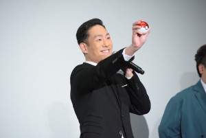『劇場版ポケットモンスター ココ』完成披露試写会に登場した中村勘九郎