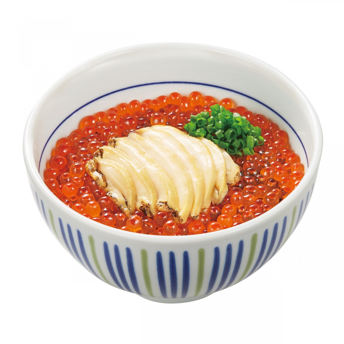 なか卯　「いくら・極上盛あわび丼」
