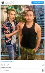 イカつい！ 金髪の町田啓太と丸坊主の青柳翔 ※「町田啓太」インスタグラム