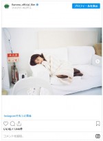 田中みな実の美しすぎる寝顔　マネージャー撮影　※「フラーム」公式インスタグラム