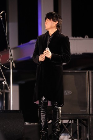 「GUNDAM FACTORY YOKOHAMA」オープニングセレモニーに登場したLUNA SEA・RYUICHI