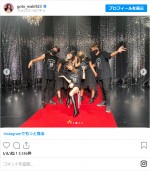 後藤真希のオンラインライブのオフショット　※「後藤真希」インスタグラム