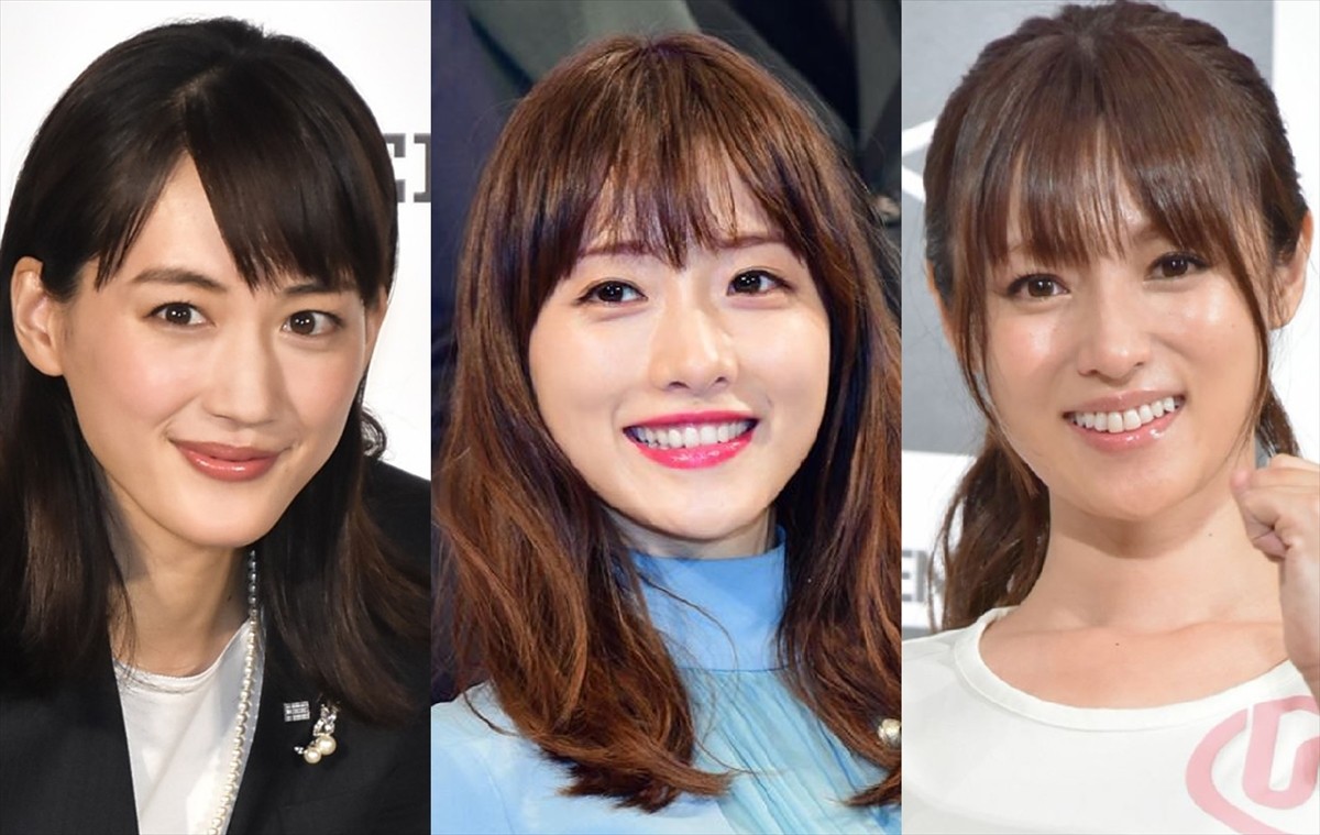 （左から）綾瀬はるか、石原さとみ、深田恭子