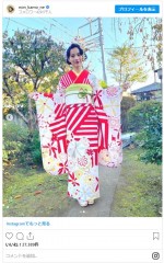 のんの晴れ着姿 ※「のん」インスタグラム