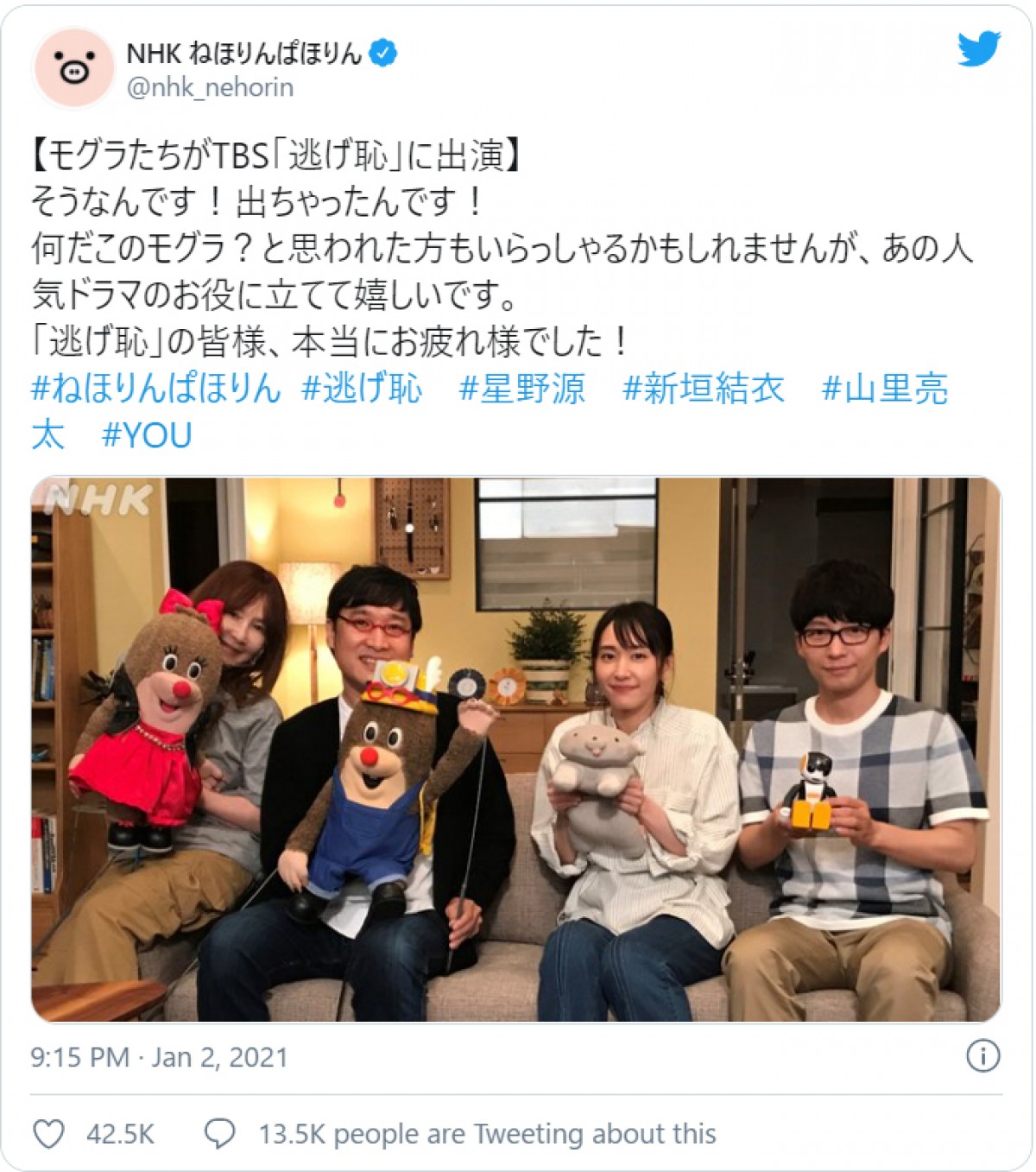 『逃げ恥』がNHKとまさかのコラボ！『ねほりんぱほりん』が仕込んだ小ネタに反響