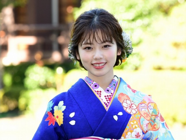 オスカープロモーション晴れ着撮影会に登場した小芝風花(2019年12月撮影)