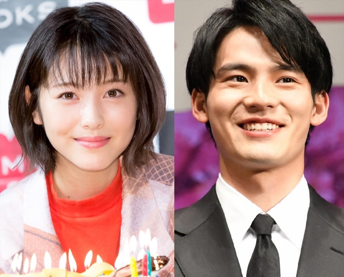 浜辺美波＆岡田健史、身長差24cm見下ろしオフショットにネット「このツーショは最強」