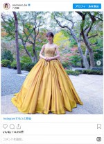 6.5kg減の体型キープ！ おのののかの美しいドレス姿　※「おのののか」インスタグラム