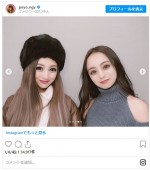 ゆきぽよ、妹・ゆみ（右）と写ったプリクラを公開 ※「ゆきぽよ」インスタグラム