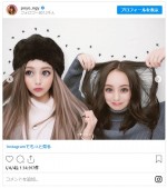 ゆきぽよ、妹・ゆみ（右）と写ったプリクラを公開 ※「ゆきぽよ」インスタグラム