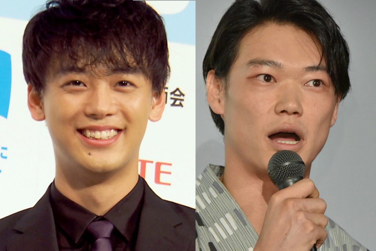 ドラマ『君と世界が終わる日に』に出演する竹内涼真(左)と笠松将(右)