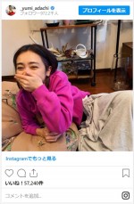 安達祐実、4歳の息子撮影のオフショットでママの顔　※「安達祐実」インスタグラム