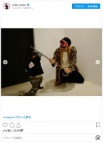 EXILE・MATSU、息子と節分ショット！ ※「松本利夫（EXILE）」インスタグラム