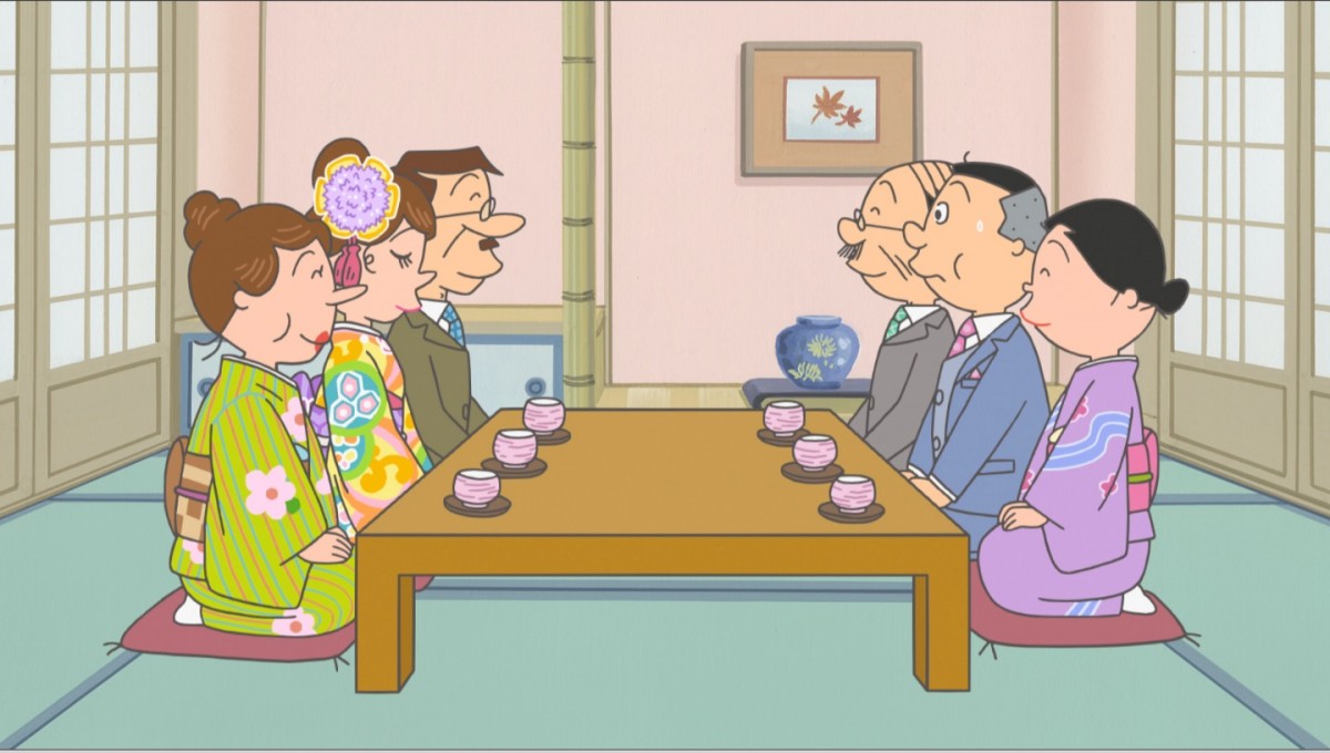 アニメ『サザエさんバレンタインデースペシャル』より「ノリスケ青春時代~下宿からお見合いまで~」場面写真
